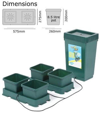 Autopot Easy2grow Kit s 4 květináči, včetně 47 l plastové nádrže