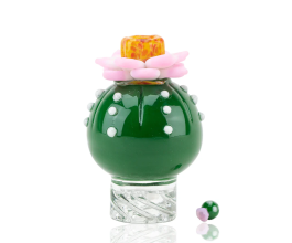 Skleněný artový nástavec Spinner Cap - Peyote, 1ks