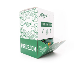 PURIZE® uhlíkové filtry - XTRA Slim Size, minipack 100x5 ks, vč. prod. displeje, mix barev