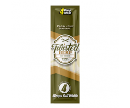 Twisted Hemp Wraps, Plain Jane, 4 ks / bal.
