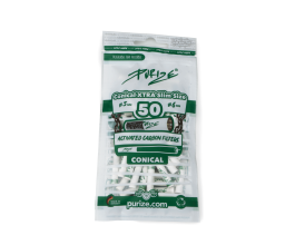 PURIZE® uhlíkové filtry - kónické XTRA Slim Size, sáček 50 ks, bílá