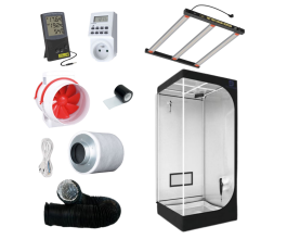 Sunpro kit HITTER 200W LED, 2,9 umol/J - Diamond box silver 90x90x200cm