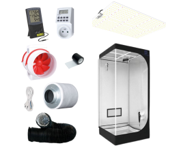 Sunpro kit SUNBOARD 240W, 2,5 umol/J - Diamond box silver 90x90x200cm