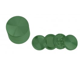 Čtyřdílná drtička 56mm hliníková se sítkem, zelená