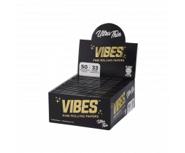 Papírky Vibes King Size Slim, ultra tenké, 33ks v balení, box 50ks