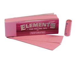 Filtry ELEMENTS PINK tips, perforované, růžové, 50 ks