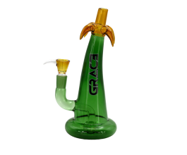 Skleněný Bong Grace Glass, Green Palm Tree, 27 cm, 1 ks