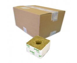 GRODAN pěstební kostka velká, 100x100x65mm, s velkou dírou, box 216ks