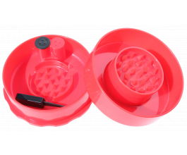 TightVac GrinderVac podtlaková přenoska s drtičkou, 70 ml, červená