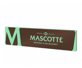 Papírky Mascotte King Size Slim Brown, nebělené, 34ks v balení s magnetem