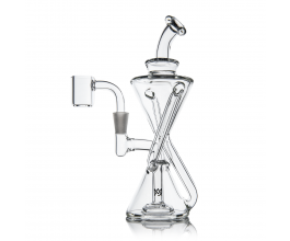 Skleněný minibong MJ Arsenal Time Turner Dab Rig, čirý