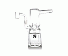 Skleněný minibong MJ Arsenal Turret Dab Rig, čirý