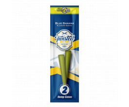 Twisted Hemp Cone, Blue Bannana, 2 ks / bal.