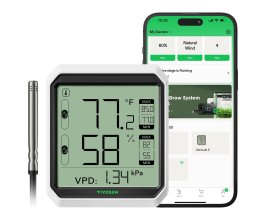 VIVOSUN AeroLab THB1S  Bluetooth vlhkoměr a teploměr vč. sondy