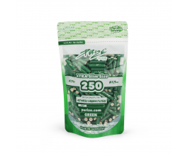 PURIZE® uhlíkové filtry - XTRA Slim Size, sáček 250 ks, zelená