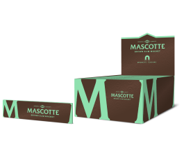 Papírky Mascotte King Size Slim Brown, nebělené, 34ks v balení s magnetem