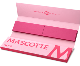 Set Mascotte Pink King Slim Combi - papírky a filtry, 34ks v balení, růžové