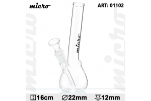 Skleněný bong Micro Hangover, 16cm, 20mm