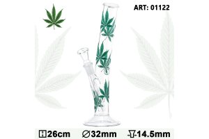 Skleněný bong Multi Leaf Hangover, 26cm, 14,5mm