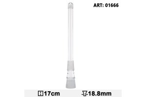Skleněný Chillum - difuzér Boost, průměr 18.8mm, délka 17cm