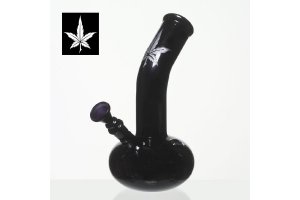 Plechový bong Black Art list 22cm, průměr náustku 40mm, černý