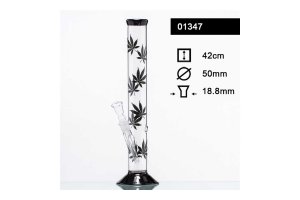 Skleněný bong Black Leaf, 42cm, 18,8mm