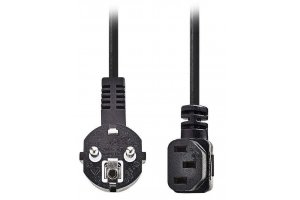 Kabel černý 4m se el. zástrčkou a IEC konektorem