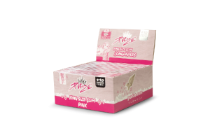 PURIZE® papírky King Size Slim, 42 ks v balení, růžové | box 50 ks
