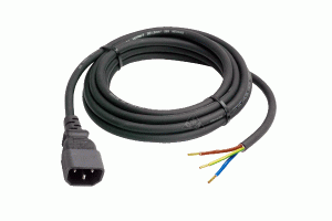 Kabel 1,5m s drátky a IEC konektorem (male)