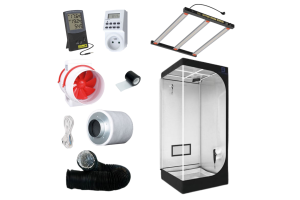 Sunpro kit HITTER 200W LED, 2,9 umol/J - Diamond box silver 90x90x200cm