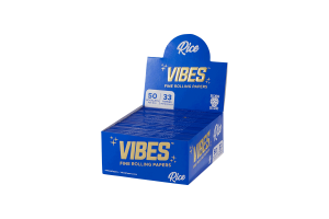 Rýžové papírky Vibes King Size Slim, 33ks v balení, box 50ks