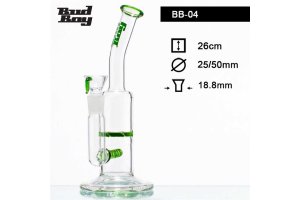 Skleněný bong BudBoy zelený, výška 27cm