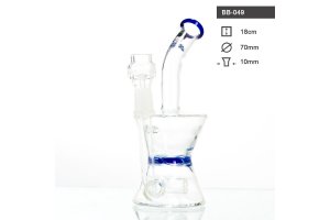 Skleněný bong Amsterdam Blue Glass, 18cm, 10mm