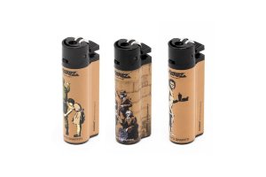 G-Rollz Clipper | Banksy's Graffiti zapalovač, hnědý, 1ks