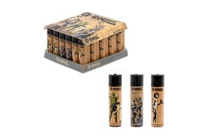 G-Rollz Clipper | Banksy's Graffiti zapalovače, hnědé, balení 30ks