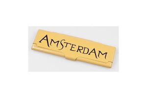 Obal na King size papírky Amsterdam zlatý
