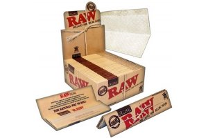 Papírky RAW ORGANIC King Size SLIM 32ks v balení, box 50ks