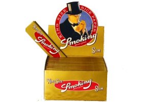 Papírky SMOKING GOLD SLIM King Size, 33ks v balení, box 50ks