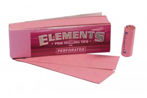 Filtry ELEMENTS PINK tips - perforované, růžové  - 50 filtrů | box 50bal.