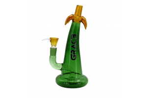 Skleněný Bong Grace Glass | Green Palm Tree, výška 27cm, průměr 50mm
