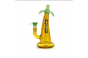 Skleněný Bong Grace Glass | Yellow Palm Tree, výška 27cm, průměr 50mm