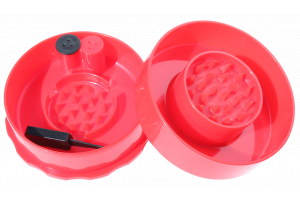 TightVac GrinderVac podtlaková přenoska s drtičkou, 70 ml, červená