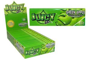 Juicy Jay's ochucené krátké papírky, Zelené jablko, 32ks v balení | box 24ks