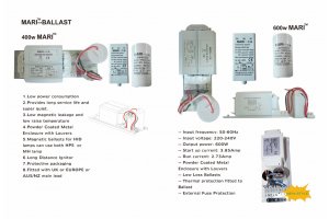 Předřadník MARI 400W, 230V, svorkovnice