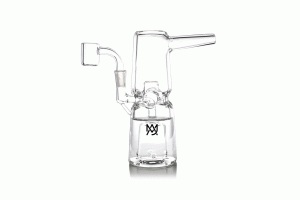 Skleněný minibong MJ Arsenal Turret Dab Rig, čirý