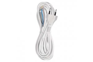 Kabel napajecí PVC 2× 0,75mm2, 3m, bílá