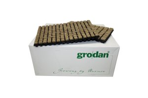 GRODAN sadbovací kostky 25x25x40mm v sadbovači po 150ks, box 18 sadbovačů