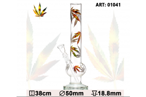 Skleněný bong Bouncer Multi Leaf, výška 38 cm, průměr 50 mm