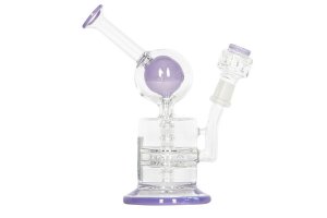 Skleněný bong Pure Glass 8" Escape Bubbler Black