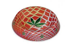 Kovový popelník Ganja Network, průměr 12cm